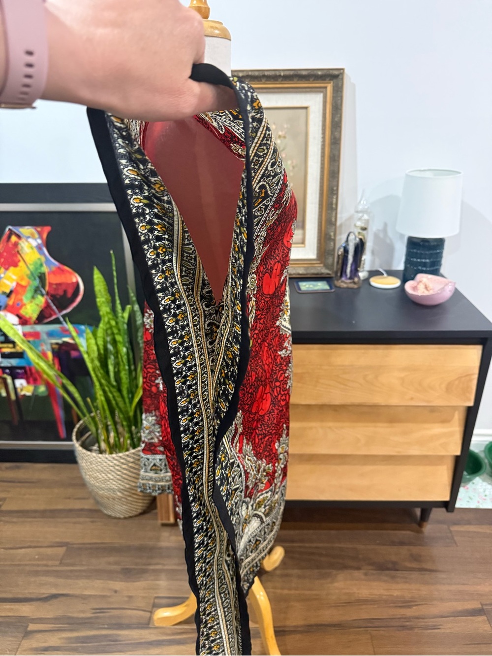 Red Mini Kaftan - Picture 7 of 8